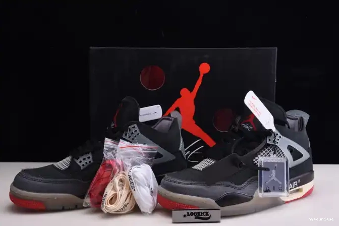 HYPE Retro Jordan White Off CV9388-001 x Air 4 Bred 0423